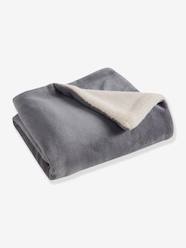 Furniture & Bedding-Microfibre Blanket with Sheepskin Lining