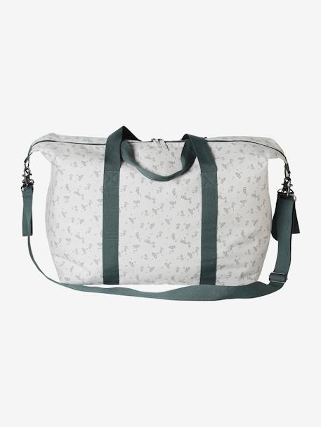 Weekend Changing Bag with Print: La Vie est Pleine de Surprises BLACK MEDIUM SOLID WITH DESIGN+Dark Blue+GREEN MEDIUM SOLID WITH DESIG+grey green+printed green 