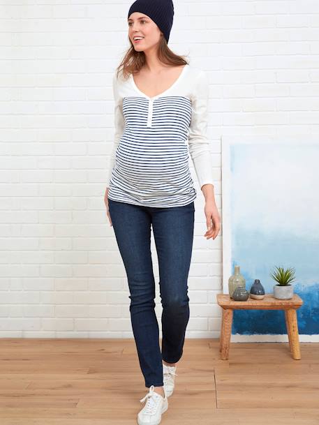 Maternity Straight Jeans - Inside Leg 33' Denim brut 
