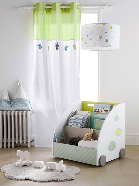 Wheeled Bookcase White / multi 