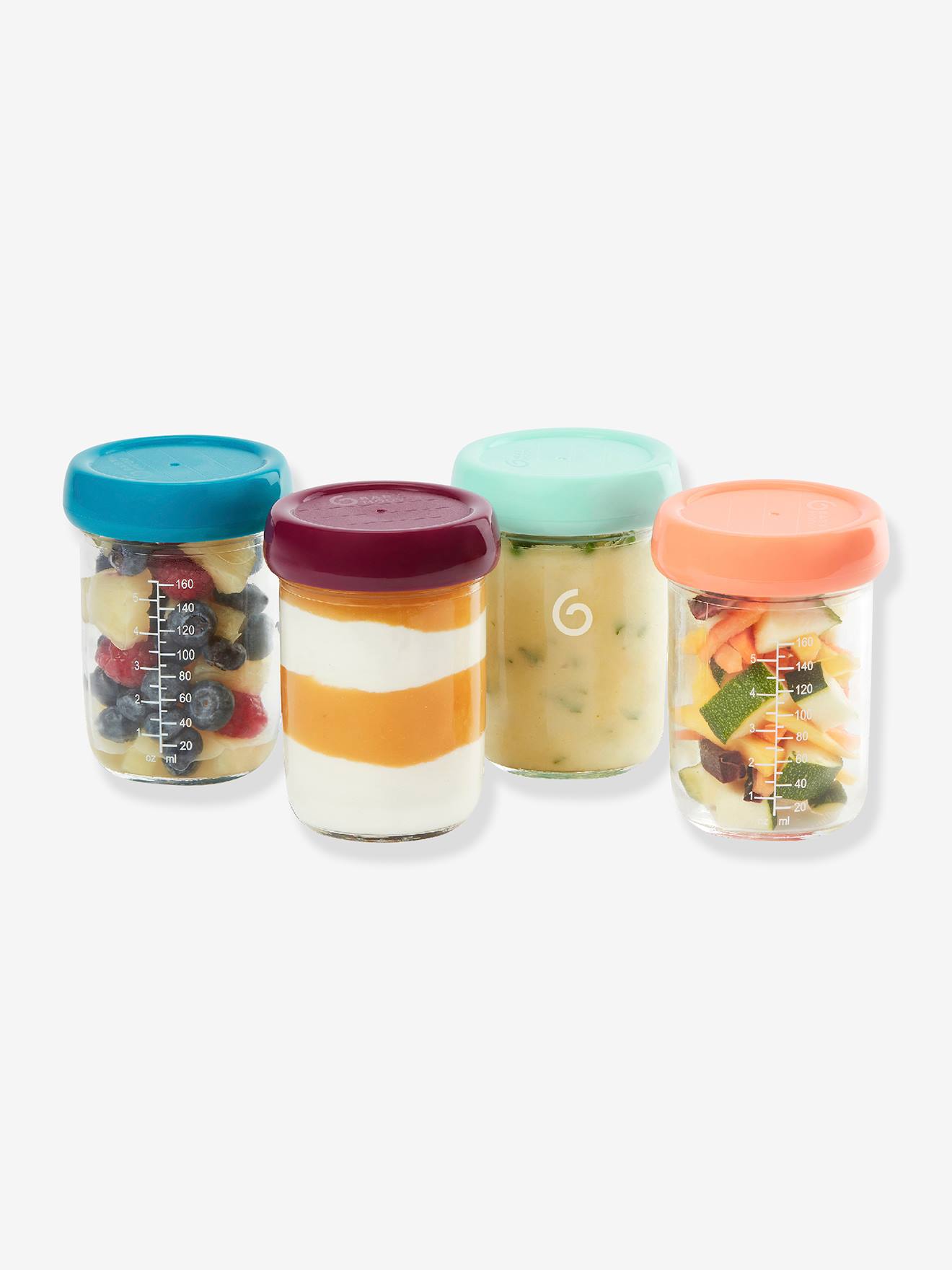 4 Babybols Glass Containers (220 ml)
