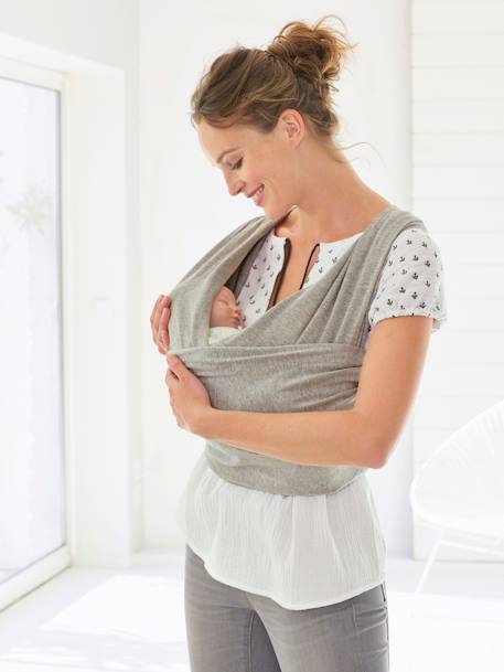 VERTBAUDET Wrap Baby Carrier Beige / stars+Grey marl 