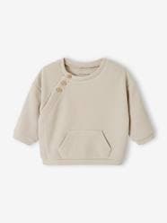 Baby-Jumpers, Cardigans & Sweaters-Sweatshirt in Fancy Knit with Opening on the Front for Newborn Babies