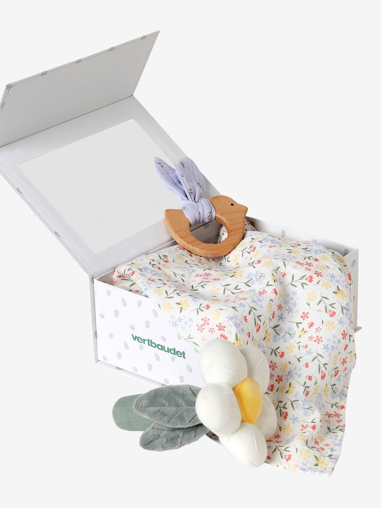 3-Item Gift Box: Soft Toy + Rattle + Picture Book yellow