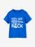 T-Shirt with Message for Boys BLUE MEDIUM SOLID WITH DESIGN+mint green+night blue+royal blue+sage green+white+yellow 