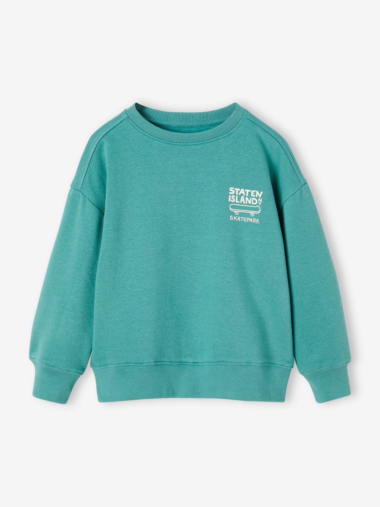 Sweatshirt with Chest Motif for Boys green