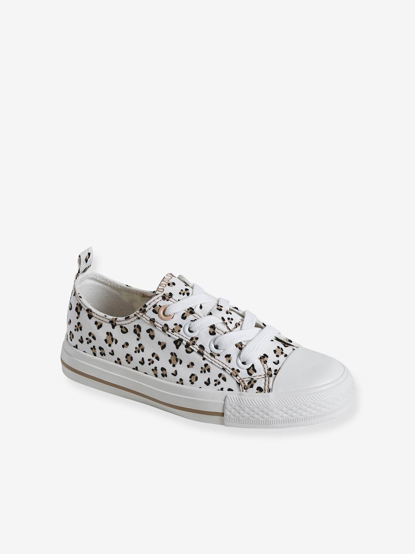 Trainers in Fancy Fabric, for Girls printed white