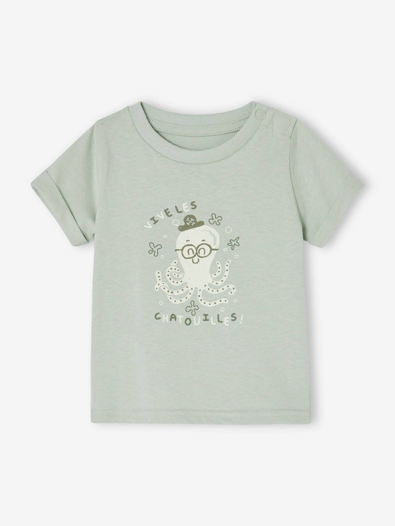 Mini Totem T-Shirt for Babies aqua green