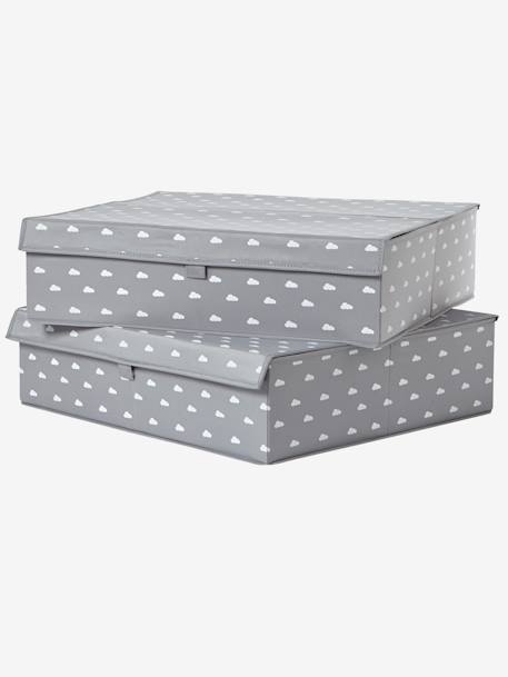 under bed storage box grey storage decoration vertbaudet