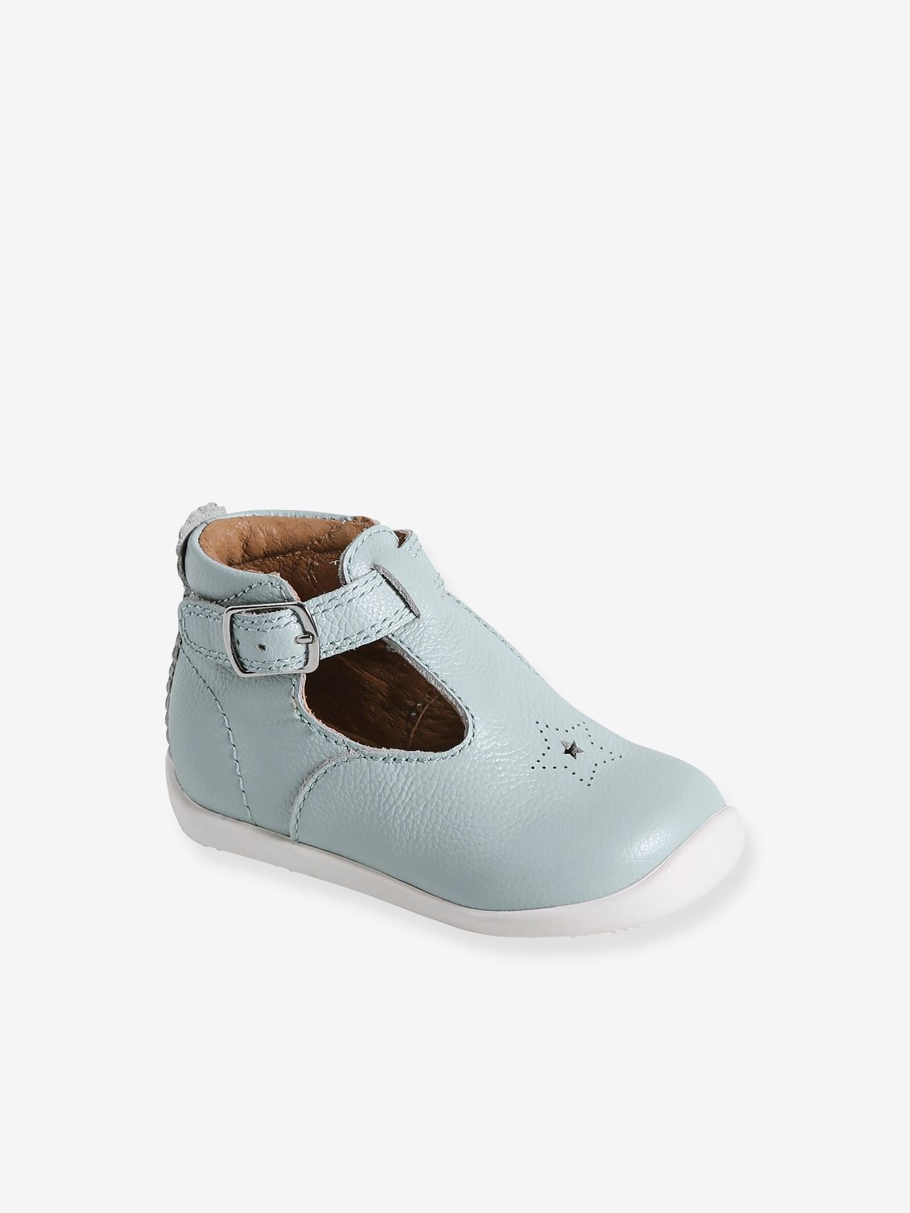 T-Strap Soft Leather Ankle Boots for Babies