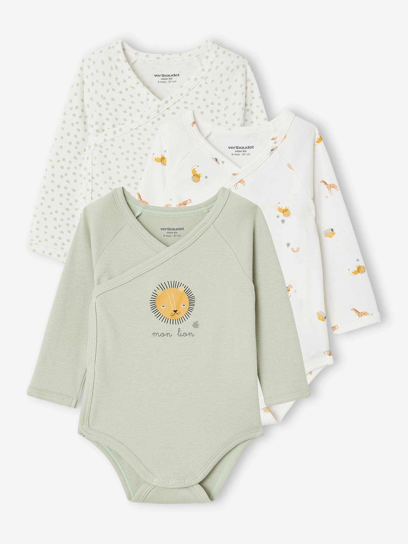 Assorted "Lion" Bodysuits in Organic Cotton