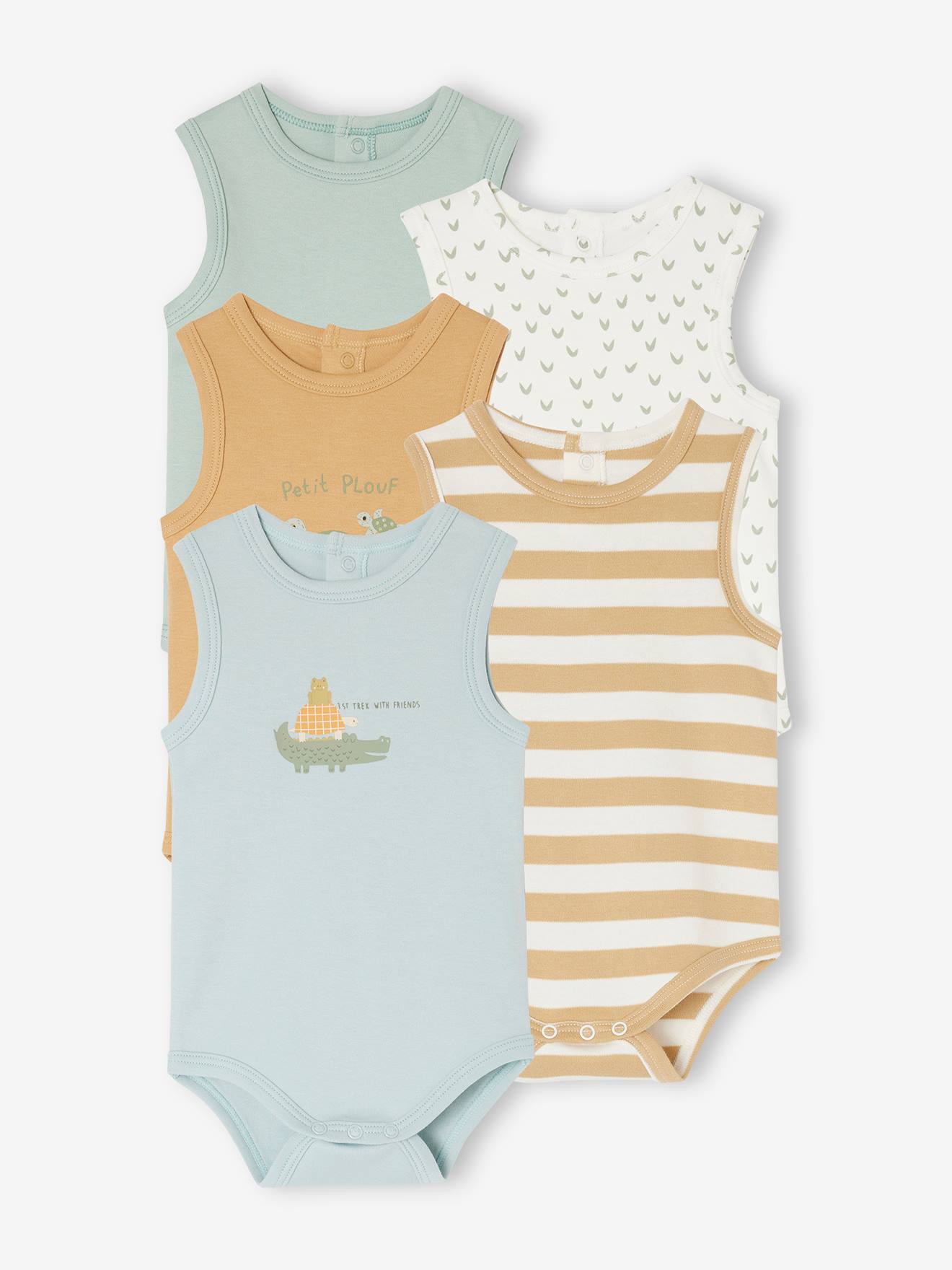 Sleeveless Bodysuits in Organic Cotton