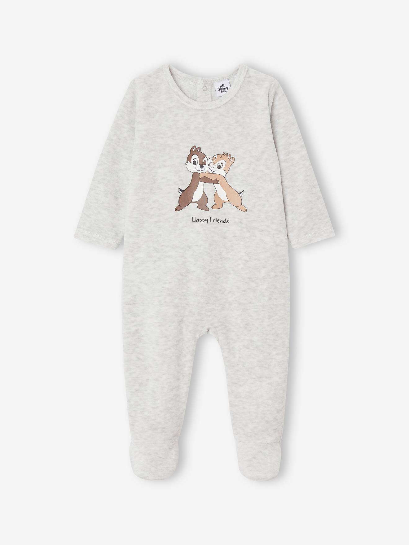 Chip’n Dale Velour Sleepsuit for Baby Boys by Disney(r) marl grey