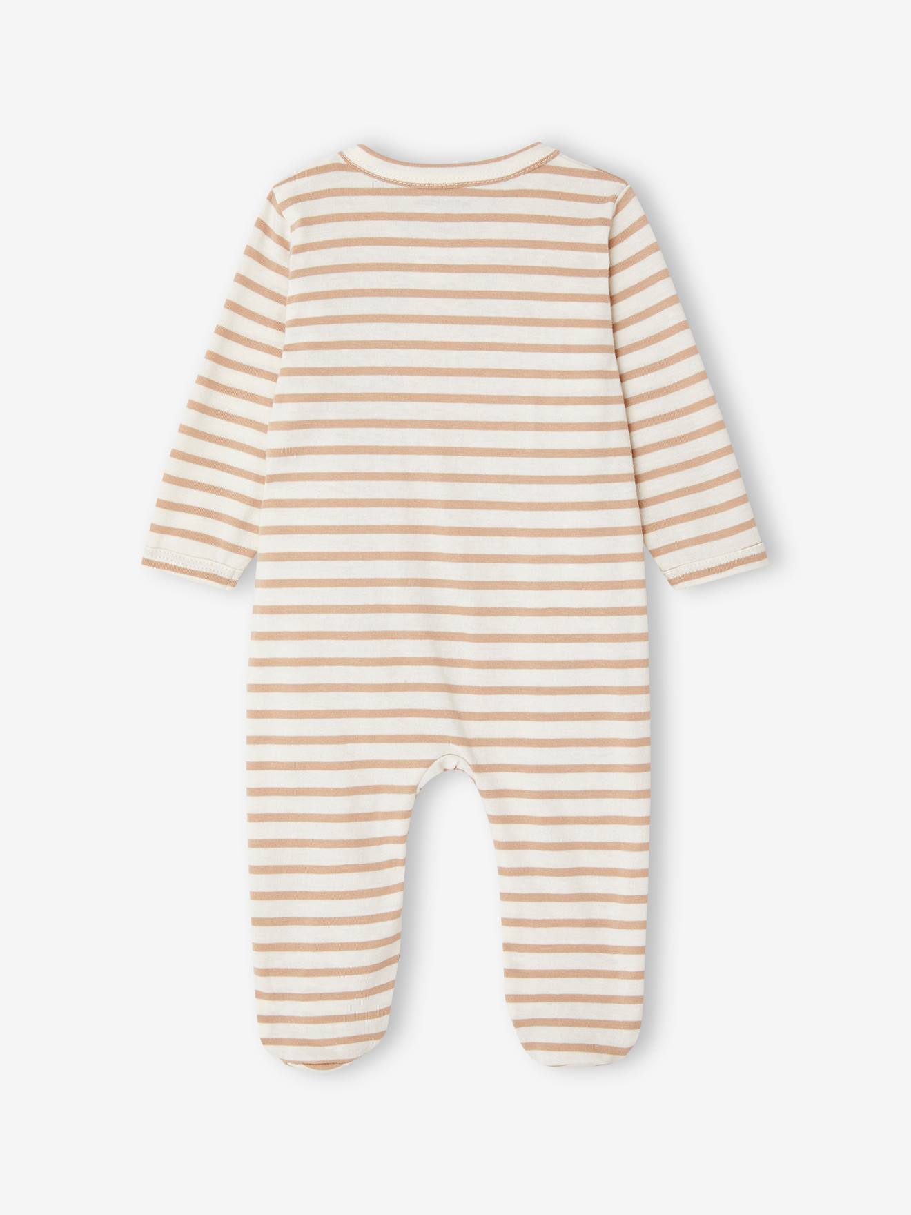Pack of BASICS Jersey Knit Sleepsuits with Zip Fastening, for Babies  cappuccino