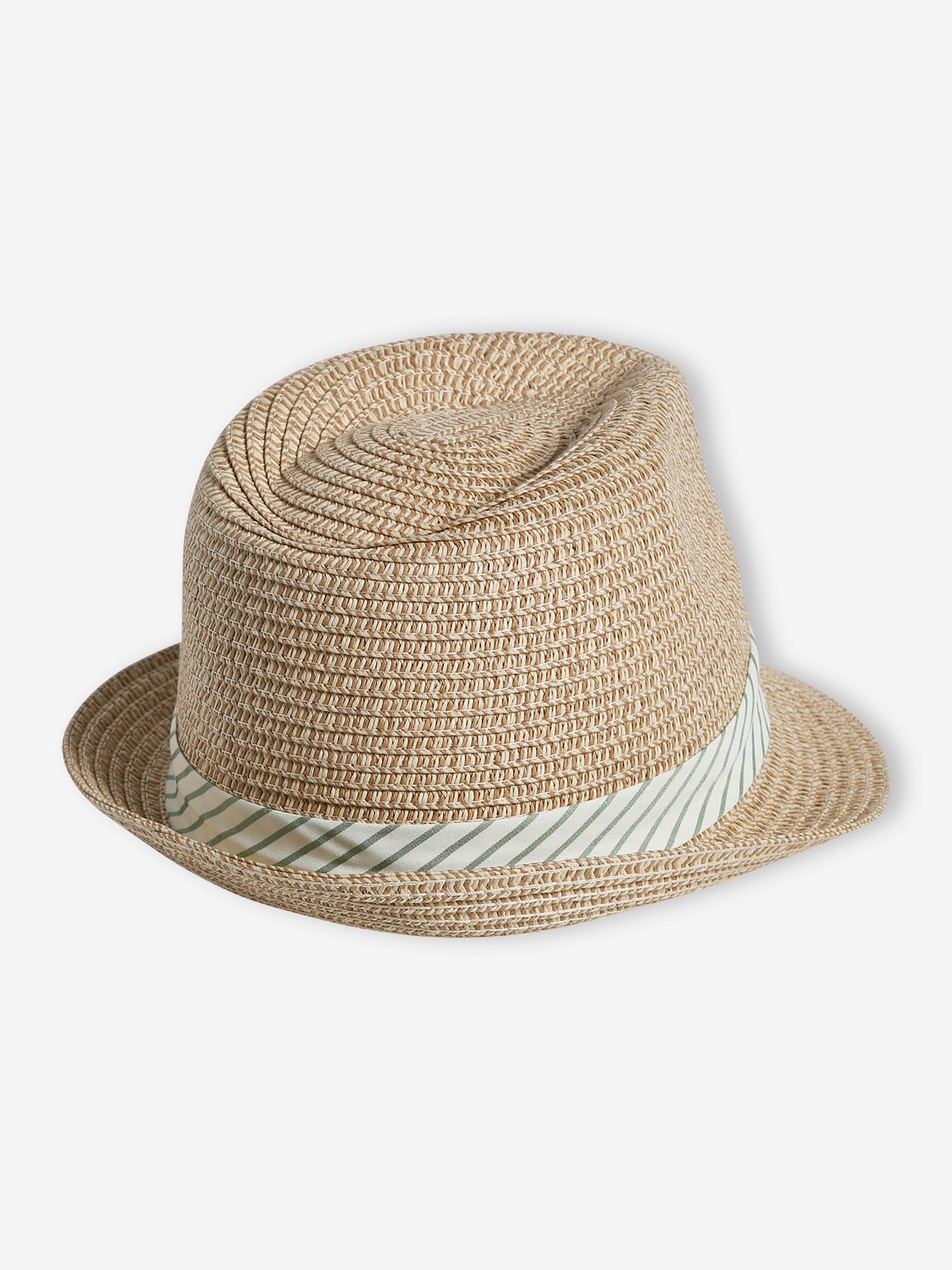 Panama Type Hat Straw Like for Boys wood