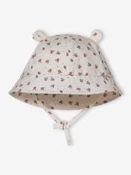 Baby-Accessories-Printed Bucket Hat for Baby Girls