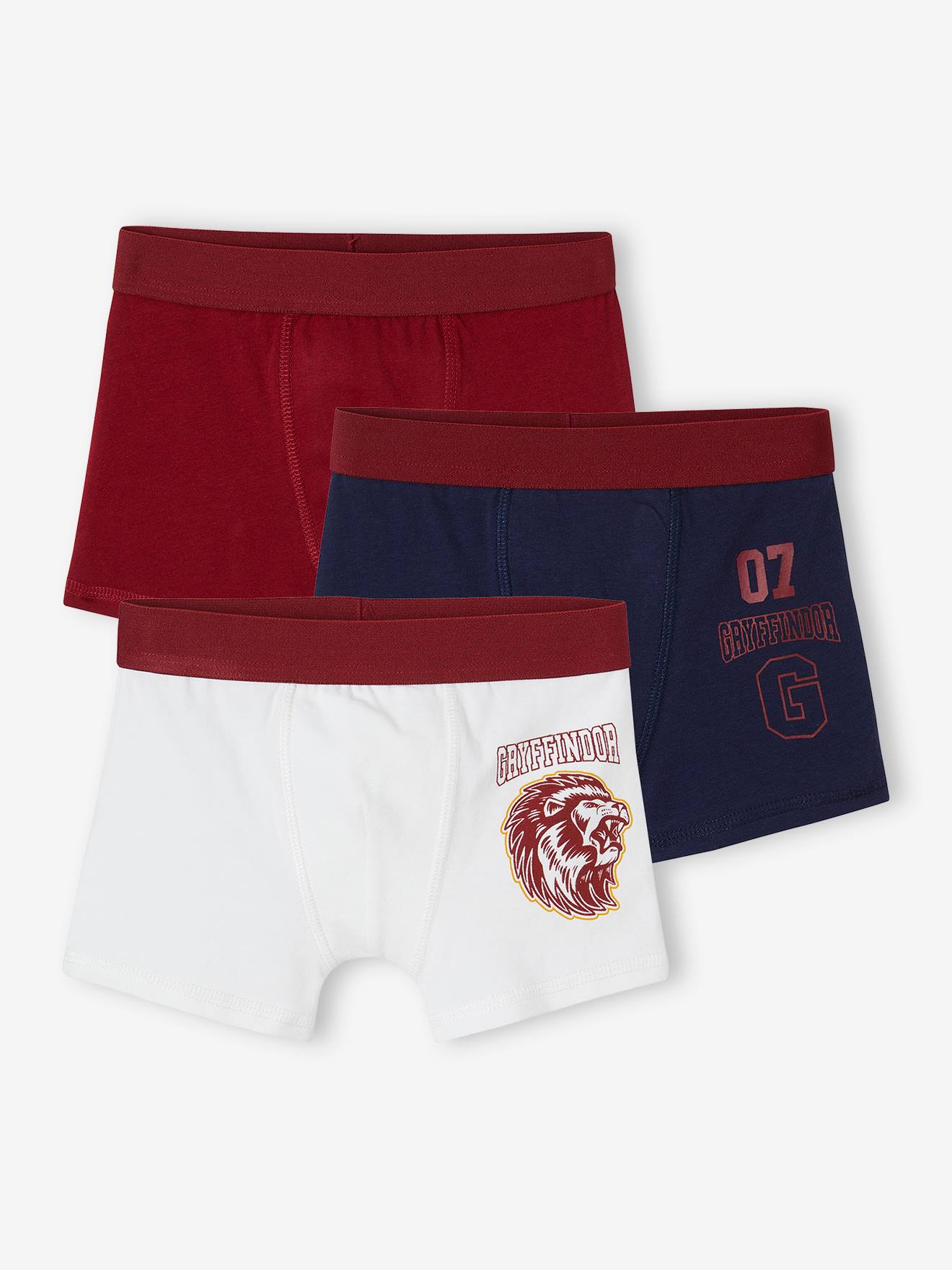 Pack of 3 Harry Potter(r) Boxer Shorts for Children bordeaux red