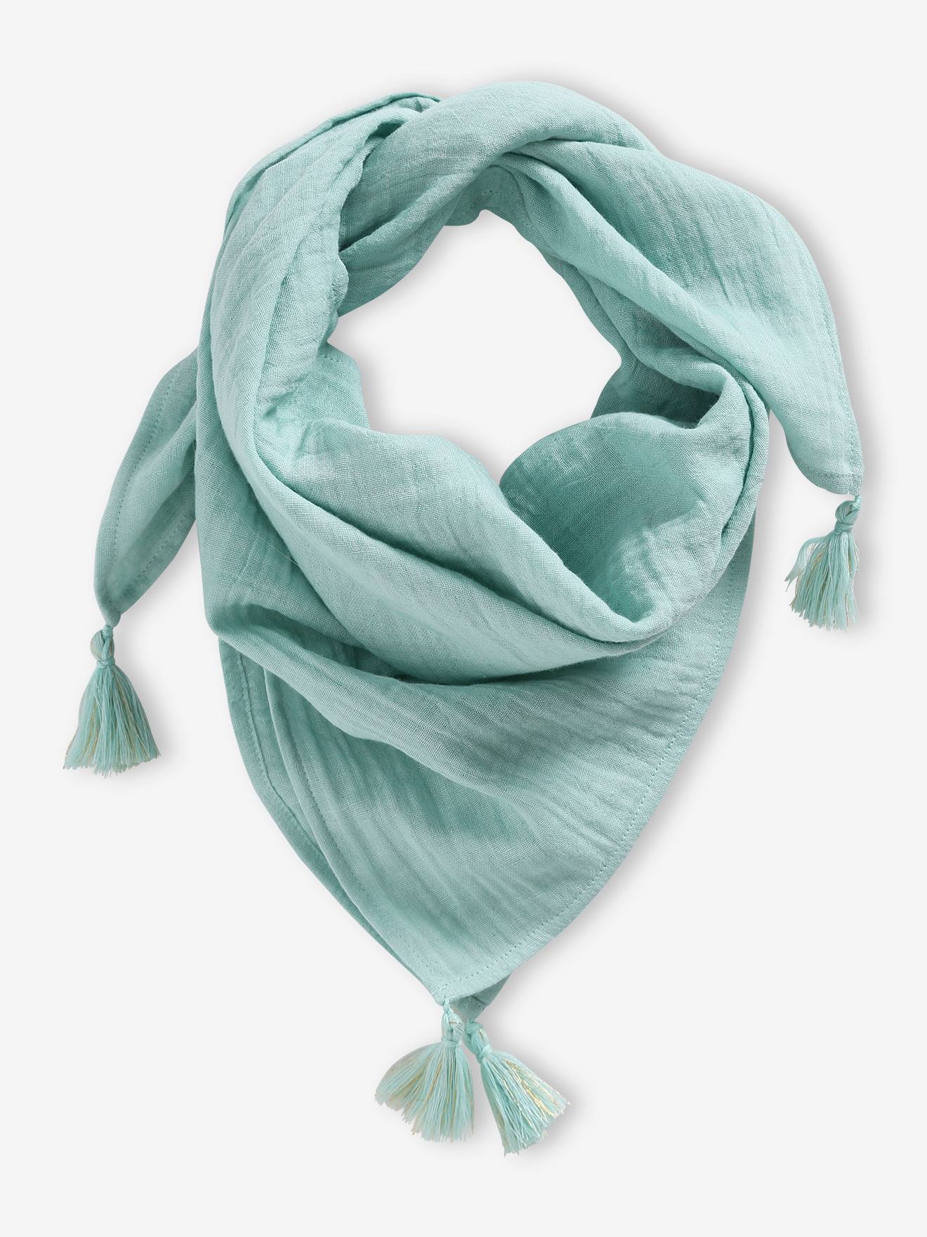 Plain Scarf with Tassels