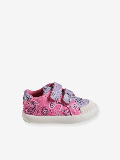 Touch-Fastening Trainers in Canvas for Baby Girls BLUE LIGHT ALL OVER PRINTED+printed pink+printed violet+rose+White 