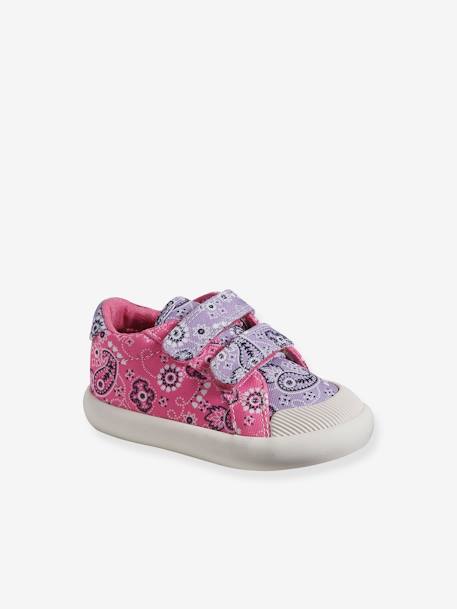 Touch-Fastening Trainers in Canvas for Baby Girls BLUE LIGHT ALL OVER PRINTED+printed pink+printed violet+rose+White 