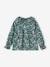 Blouse with Floral Print, for Girls aqua green+fir green+rose 