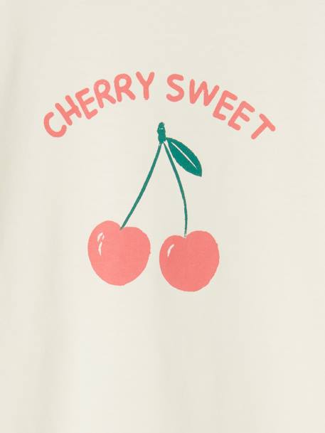 T-Shirt with Message, for Girls coral+fir green+navy blue+red+sky blue+strawberry+sweet pink+vanilla 