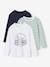 Pack of 3 Assorted Long Sleeve Tops for Boys aqua green+bordeaux red+marl white+white+yellow 