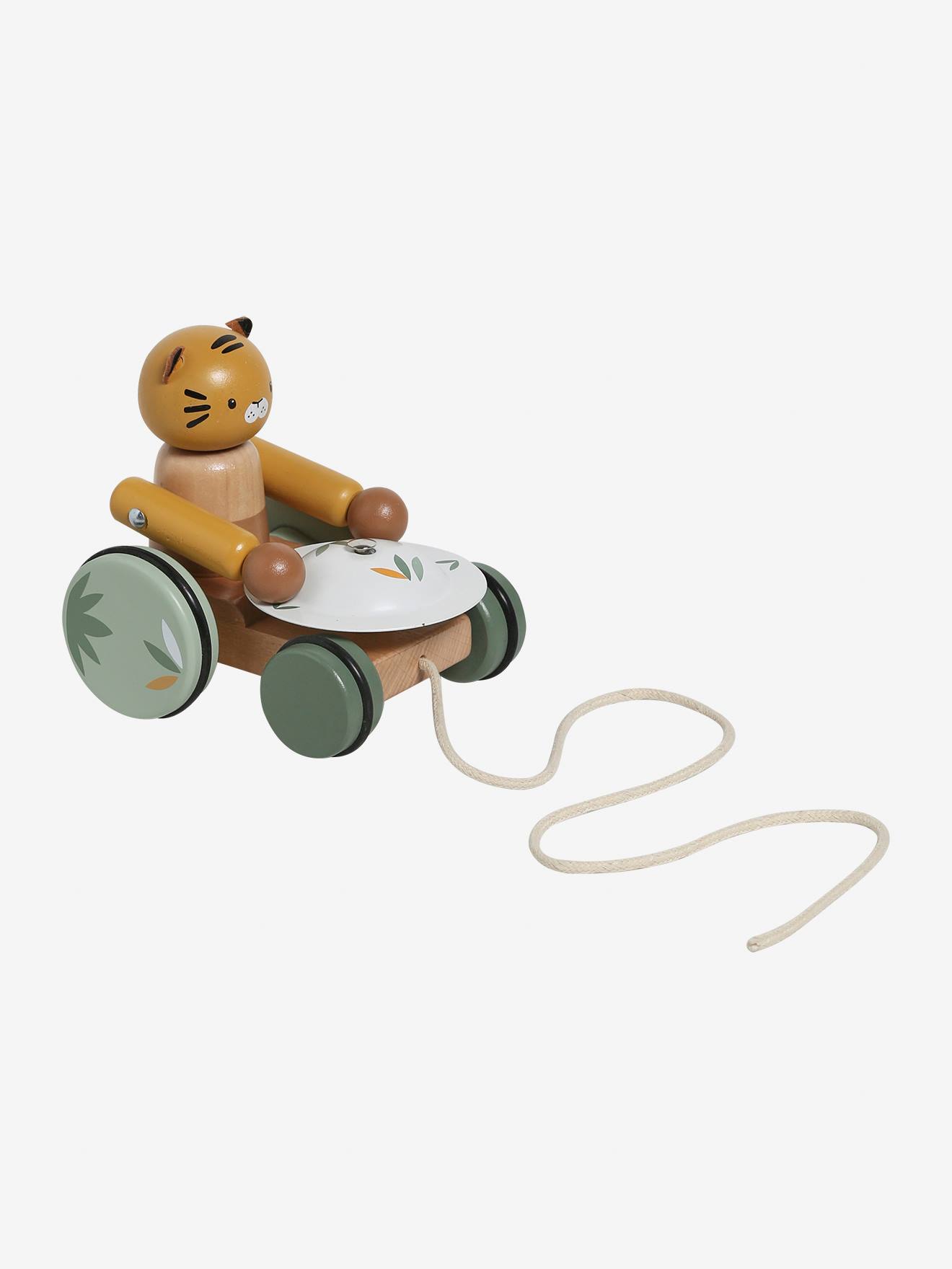 Pull-Along Musical Tiger in FSC® Wood - Tanzania wood