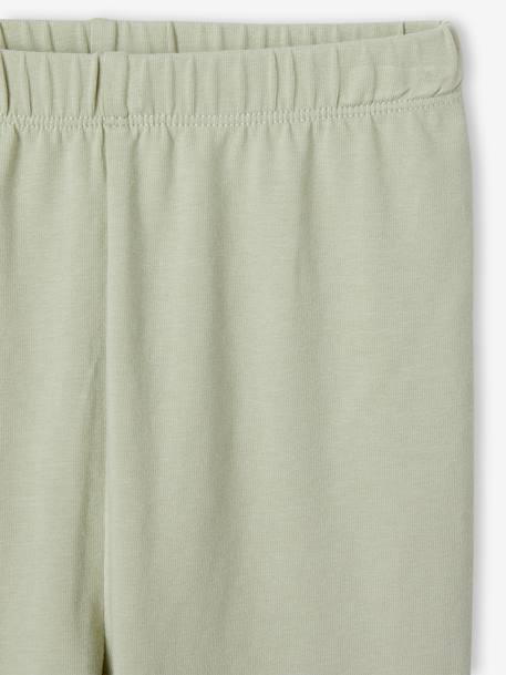 Pack of 2 Basics Leggings for Girls ecru+navy blue+sage green 