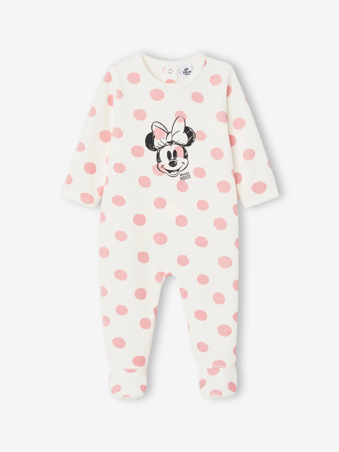 Minnie Mouse Velour Sleepsuit for Baby Girls by Disney(r) ecru