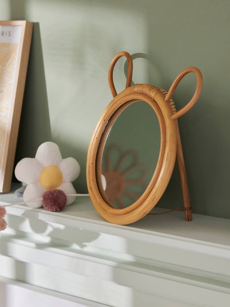 Rattan Mirror, Bear, Bedding & Decor Vertbaudet
