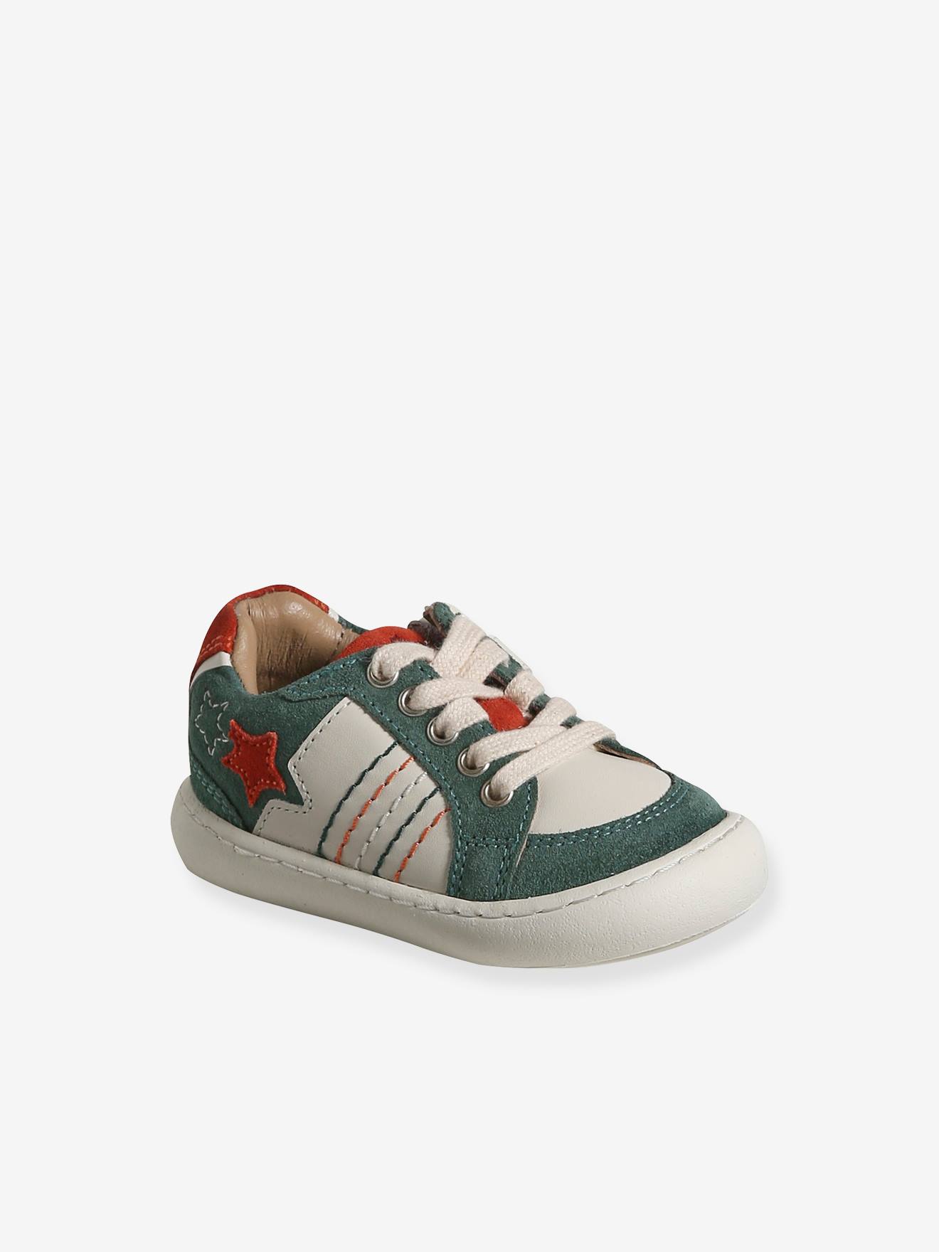 Leather Trainers with Laces & Zips