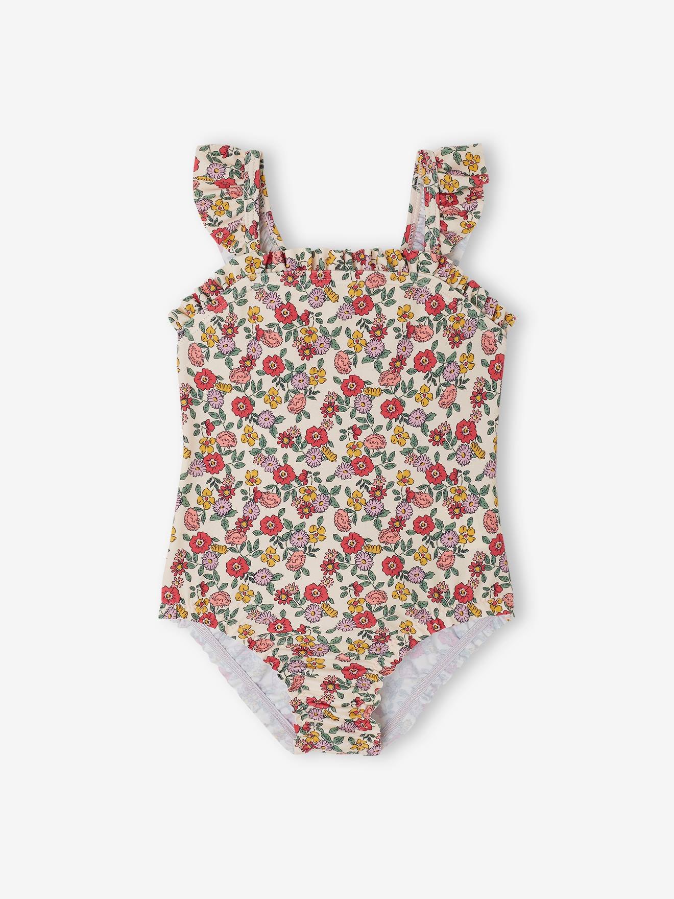 Floral Swimsuit for Baby Girls rose