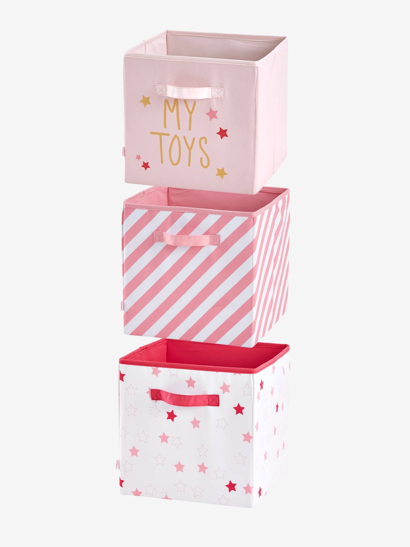 pink toy boxes
