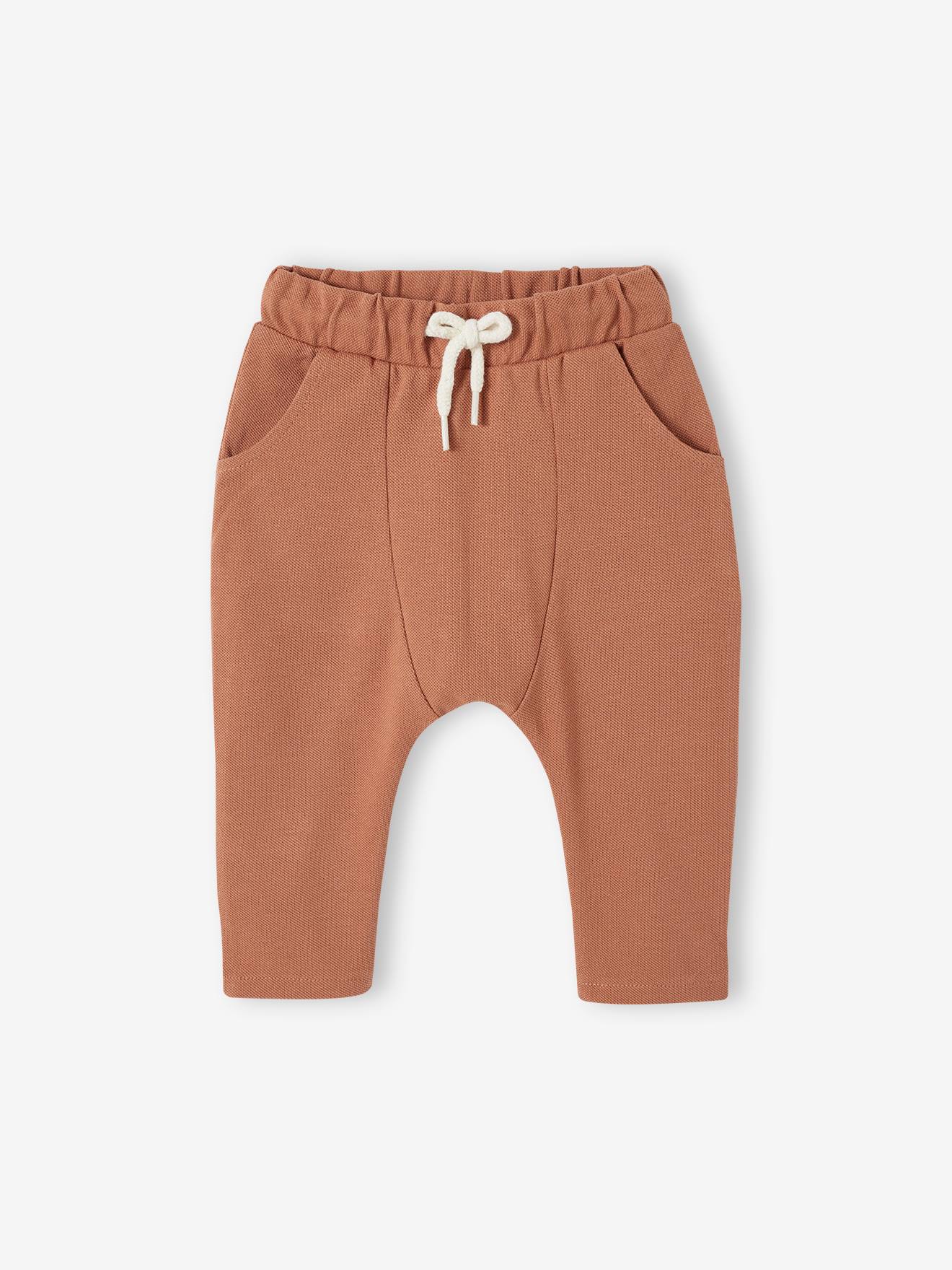 Pique Knit Trousers for Babies brown