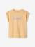 T-Shirt with Message in Flower Motifs for Girls coral+ecru+pale yellow+sky blue 