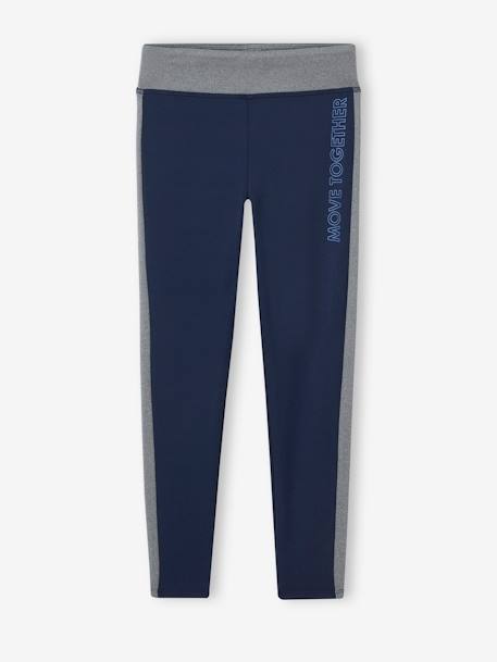 Sports Leggings with Stripe Down the Sides, for Girls coral+Dark Blue+green+marl grey+navy blue 
