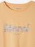 T-Shirt with Message in Flower Motifs for Girls coral+ecru+pale yellow+sky blue 