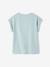 T-Shirt with Message in Flower Motifs for Girls coral+ecru+pale yellow+sky blue 