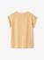 T-Shirt with Message in Flower Motifs for Girls coral+ecru+pale yellow+sky blue 