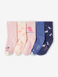 Pack of 5 Pairs of Unicorn Socks for Girls
