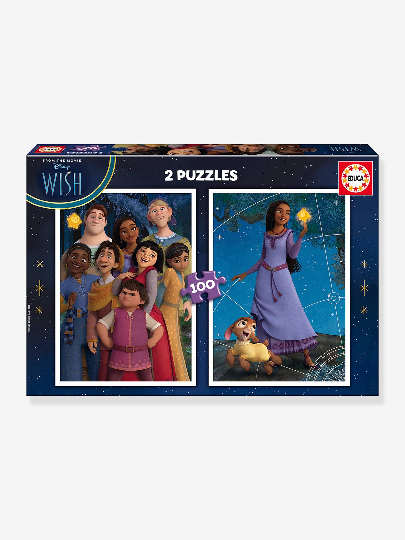 2x100 Puzzles Disney Wish - EDUCA BORRAS violet