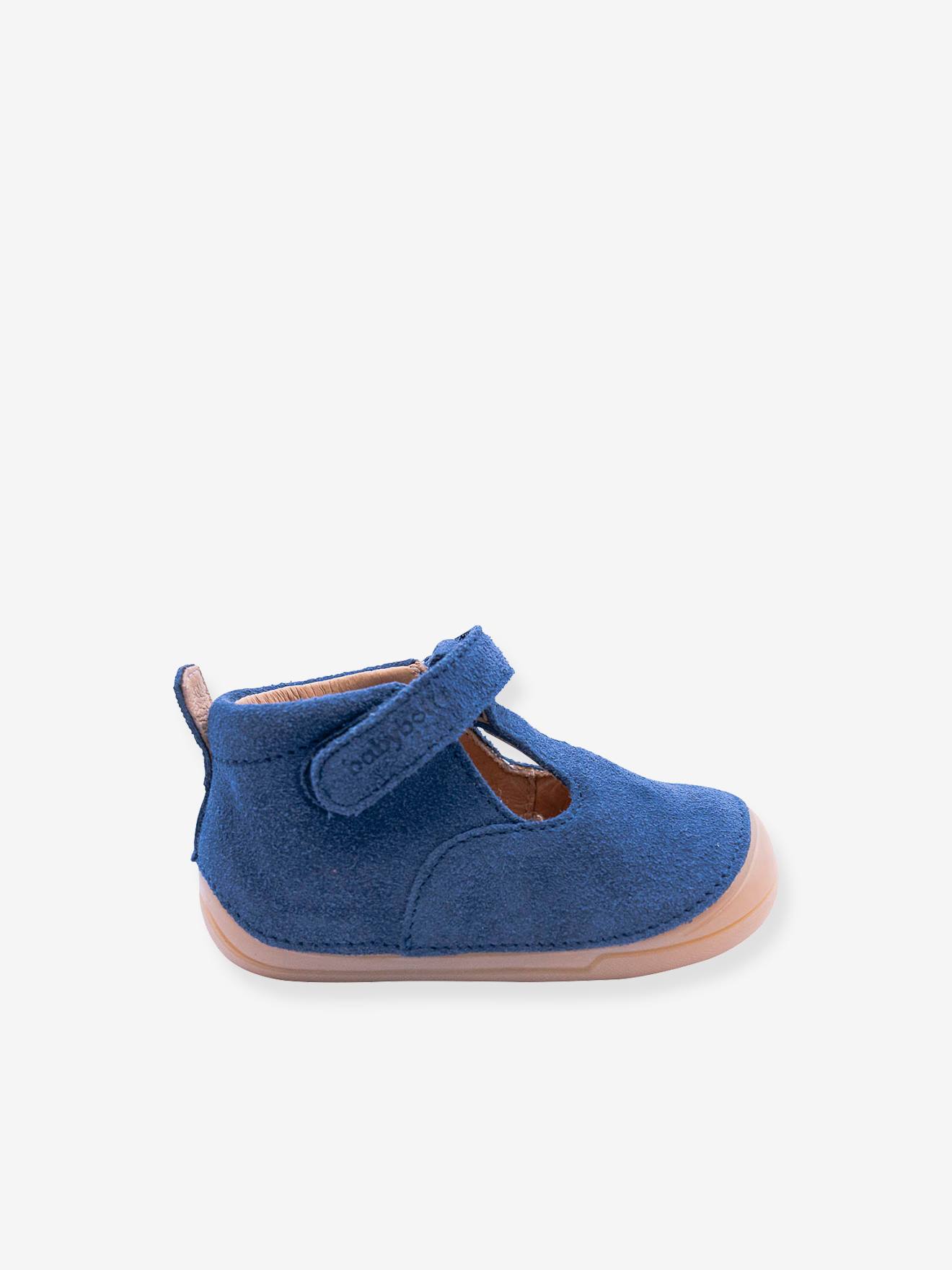 Hook-and-Loop Leather Ankle Boots for Babies