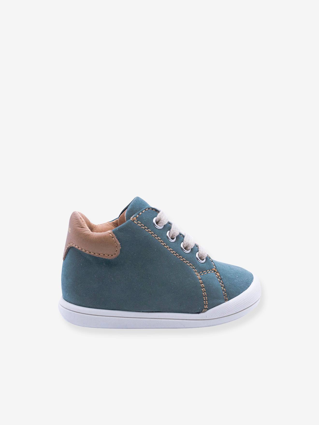 High-Top Leather Trainers for Babies