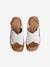 Open Sandals with Crossover Straps for Children ecru 