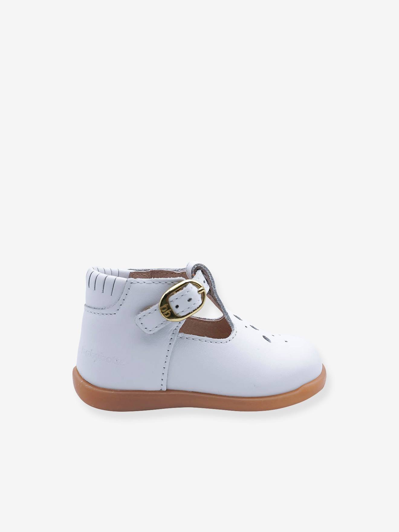 Leather Ankle Boots for Babies 4010B026 by Babybotte white Shoes Vertbaudet