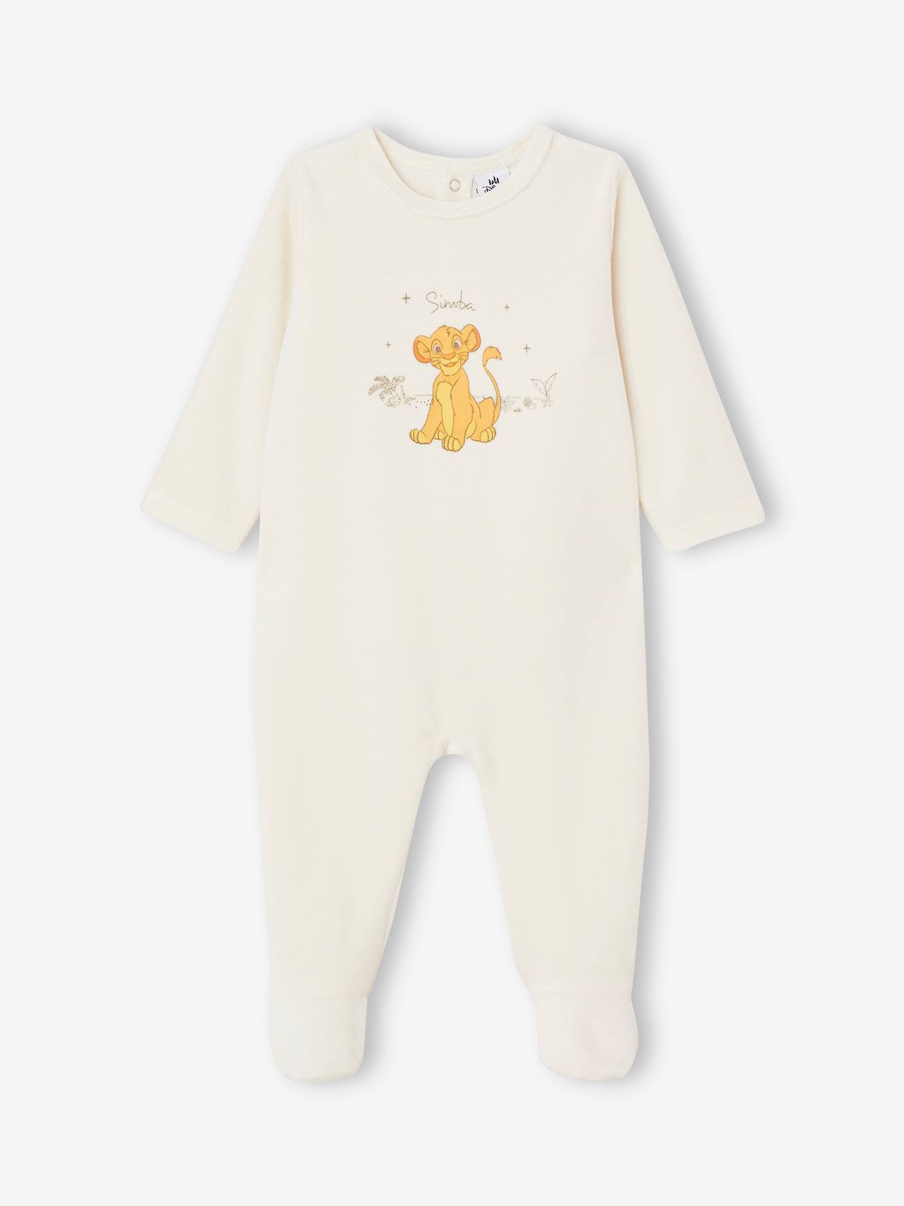 The Lion King Velour Sleepsuit for Baby Boys by Disney(r) ecru