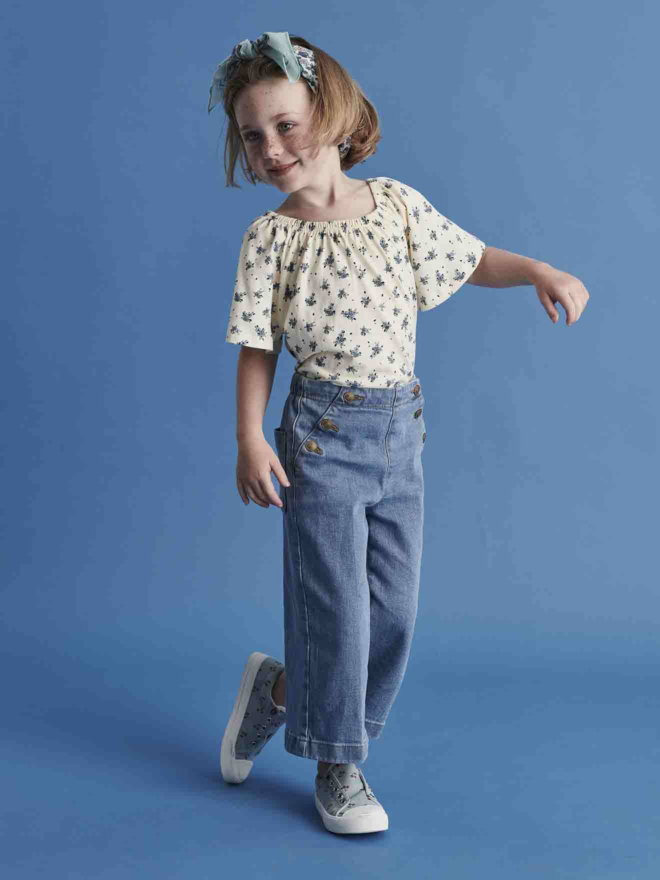 T-Shirt Blouse with Butterfly Sleeves