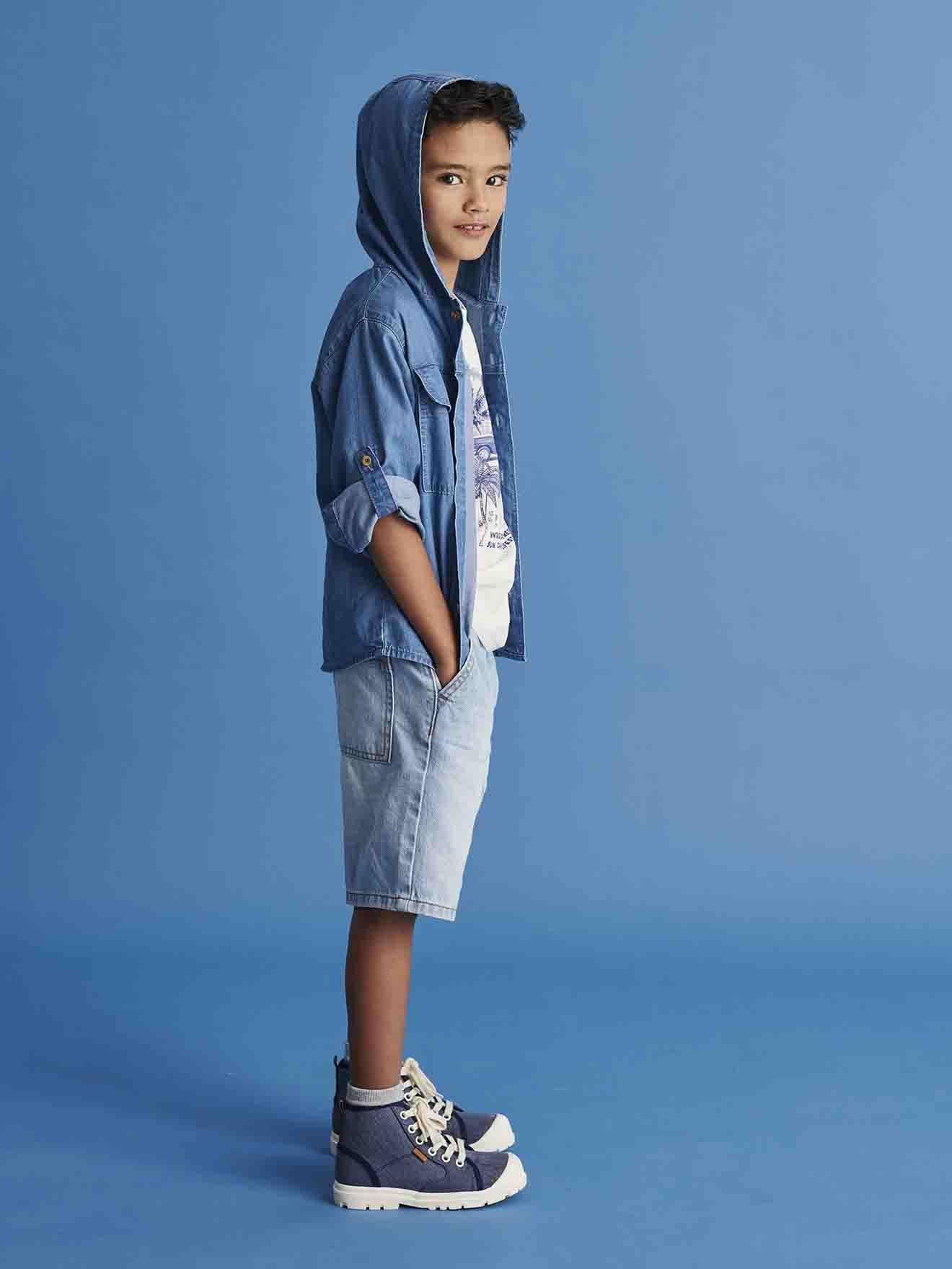 Boys shirt with hood sale