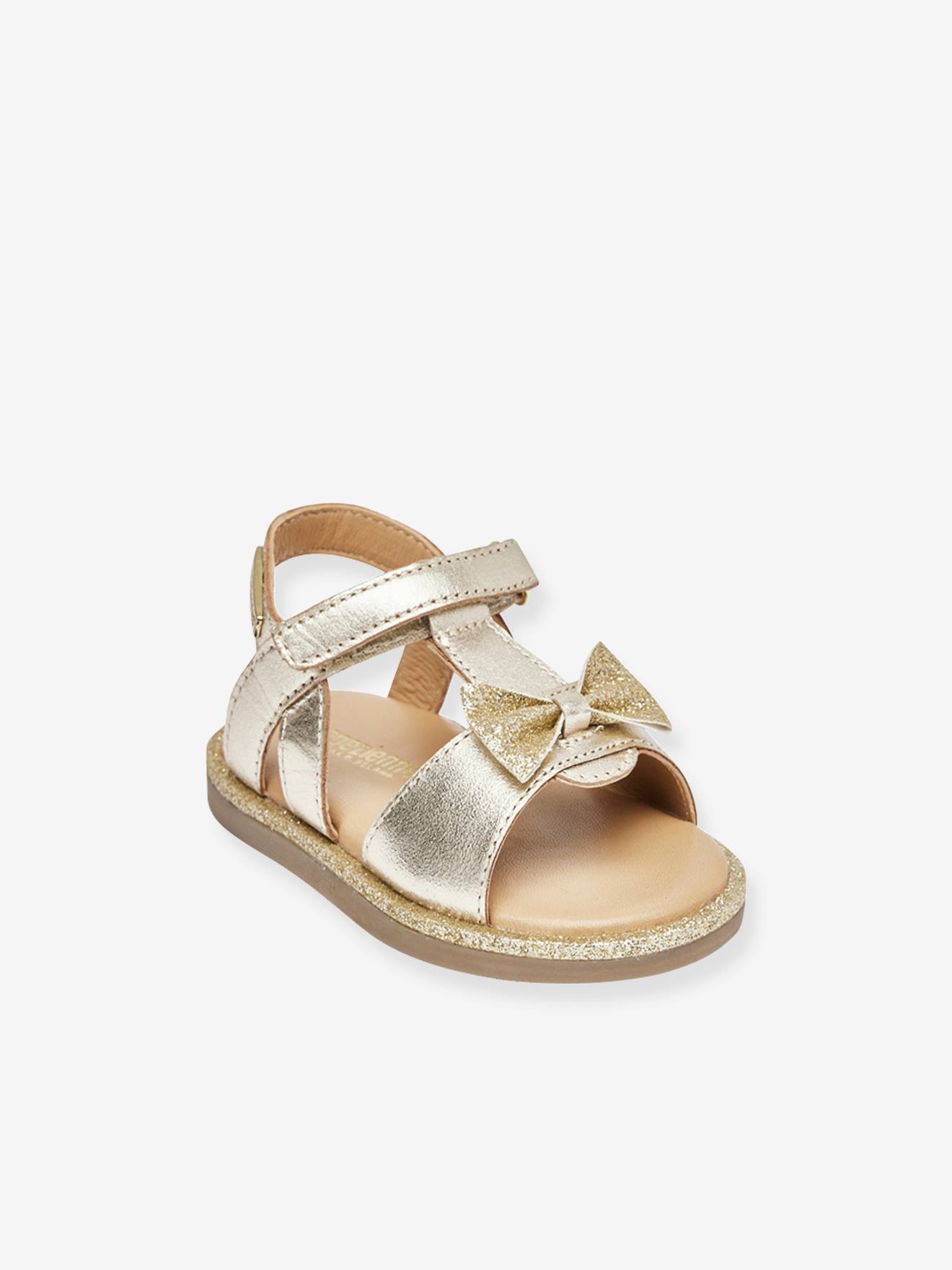 Hook-&-Loop Leather Sandals for Babies
